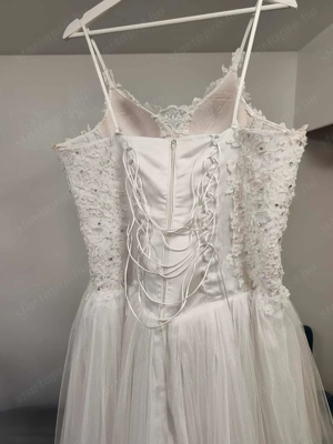 Fehér szalagavató ruha. - kép 4