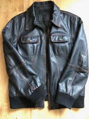 Férfi bőrdzseki barna színű