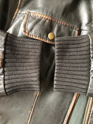 Férfi bőrdzseki barna színű - kép 2