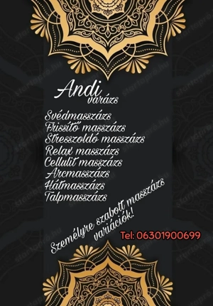 Andi Varázs! Professzionális masszázs kombinációk! 