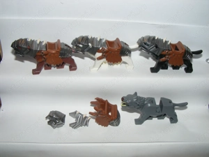 Lego Gyűrűk Ura Hobbit figurák 4db Ork ló Páncélozott Warg farkas figura ÚJ - kép 7