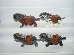 Lego Gyűrűk Ura Hobbit figurák 4db Ork ló Páncélozott Warg farkas figura ÚJ - kép 5