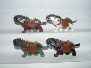Lego Gyűrűk Ura Hobbit figurák 4db Ork ló Páncélozott Warg farkas figura ÚJ - kép 2