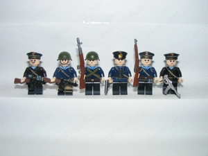Lego 2. Világháborús Orosz Szovjet tengerész gyalogság katonák + parancsnok ÚJ - kép 5
