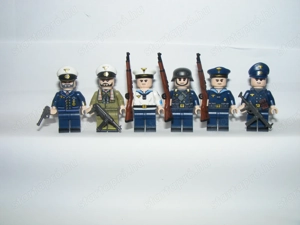 Lego 2. Világháborús Tengerész katonák tisztek admirális tengernagy őrnagy 6db ÚJ