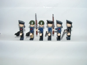 Lego 2. Világháborús Orosz Szovjet tengerész gyalogság katonák + parancsnok ÚJ - kép 2