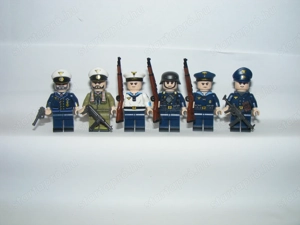 Lego 2. Világháborús Tengerész katonák tisztek admirális tengernagy őrnagy 6db ÚJ - kép 4