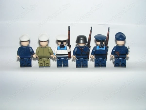 Lego 2. Világháborús Tengerész katonák tisztek admirális tengernagy őrnagy 6db ÚJ - kép 5