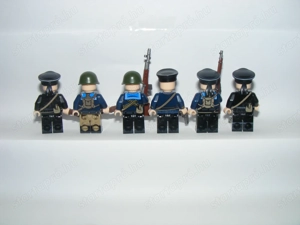 Lego 2. Világháborús Orosz Szovjet tengerész gyalogság katonák + parancsnok ÚJ - kép 3