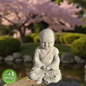 Békét sugárzó szerzetes szobor - kép 2