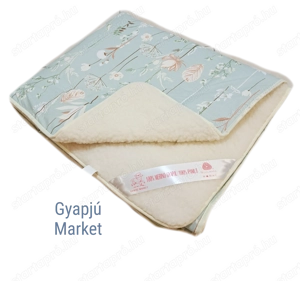 Bárány merino gyapjú pamut takaró gyapotvirágos130x200 cm