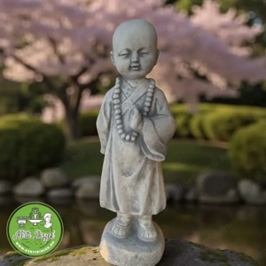 Buddhista szerzetes szobor - kép 4