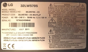 LG 3D  hibás LCD-TV eladó - kép 3