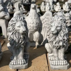 Védelmező oroszlán szoborpár - kép 2