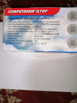 Eladó!Termosztát vezetéknélküli computherm q7rf - kép 2