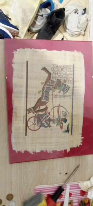 egyiptomi papirusz lovas katona másolat - kép 3