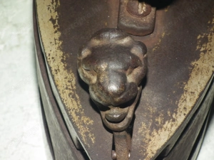 Ritka oroszlánfejes parazsas kolozsvári régi szenes vasaló - kép 6