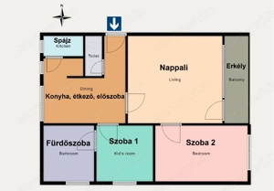 Kiskunhalas Kertvárosban eladó 2,5 szobás lakás garázzsal és saját udvarral! - kép 2