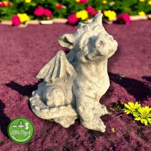 Kis ülő sárkány szobor - kép 4