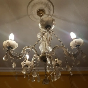 Szép 5 ágú kristálycsillár eladó!