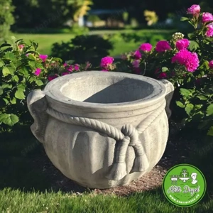 Kő virágtartó zsák forma kaspó - kép 2
