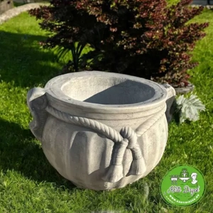 Kő virágtartó zsák forma kaspó - kép 4