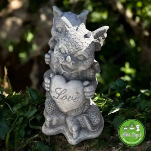 Szerető kis sárkány, love szív - kép 4