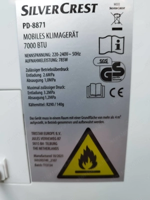 Silvercrest három az egyben mobilklíma - kép 3