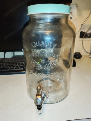 Ernesto kancsó 5,5 l nagy üveg tégely italadagoló csappal