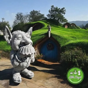 Vicces kerti manó, virággal, kerti törpe - kép 3