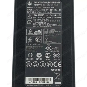 Laptop töltő Fujitsu-Siemens, Asus, Compal, ECS, Gericom típusokhoz 20V 4.5A 90W. - kép 2