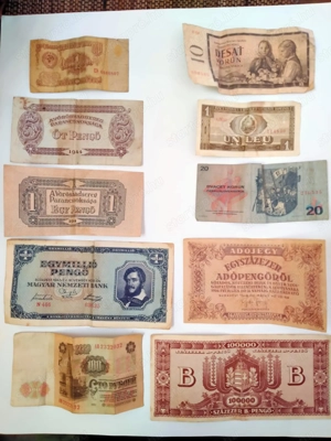 Használt pengő papírpénzek és érmék - kép 9