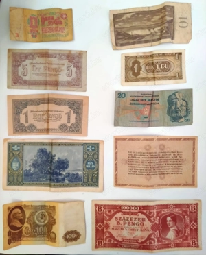 Használt pengő papírpénzek és érmék - kép 10