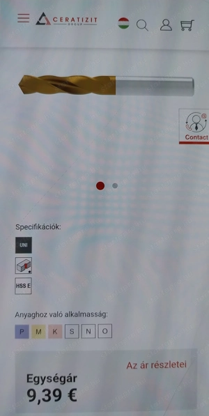 Eladó új WNT D5.4 HSS-E Ti N bevonatos rövid fúró. - kép 2