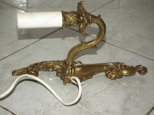 Pompás fajsúlyos egy gyertyás réz falikar nr.1 - kép 3