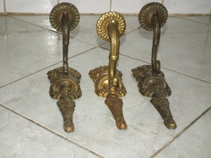 Pazar súlyos egy gyertyás réz falikarok 3 db. egyben nr.2 - kép 3