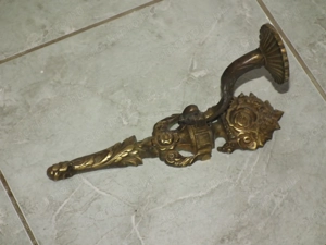 Pazar súlyos egy gyertyás réz falikarok 3 db. egyben nr.2 - kép 5