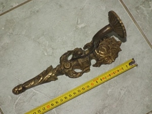 Pazar súlyos egy gyertyás réz falikarok 3 db. egyben nr.2 - kép 8