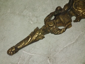 Pazar súlyos egy gyertyás réz falikarok 3 db. egyben nr.2 - kép 6