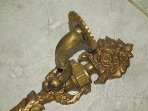 Pazar súlyos egy gyertyás réz falikarok 3 db. egyben nr.2 - kép 12