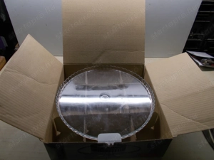 Minőségi díszes üveg Torta kínáló üveg tál 32 cm átmérő - kép 2