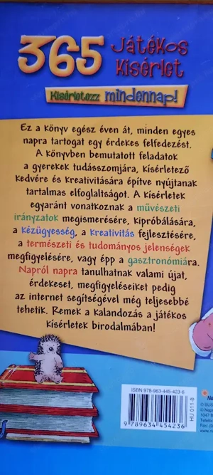 365 kísérletezős könyv otthoni praktikus feladatokkal szinte új  - kép 2