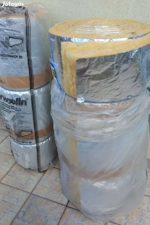 5 cm vastag alufóliás üveggyapot - új, bontatlan tekercs!