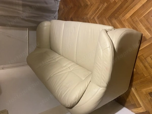 3 személyes bőrkanapé. Használt, megkímélt állapotban. Kihúzható ággyá alakítható. Azonnal elvihető! - kép 4