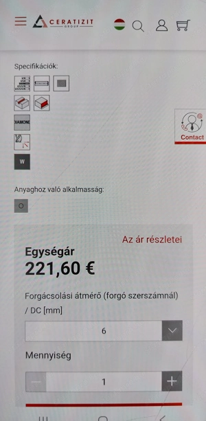 Eladó új WNT D6 gyémántos maró. - kép 3