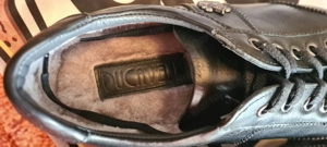 Ducavelli 43-as olasz, fekete téli bőr félcipő szőrme béléssel - kép 2