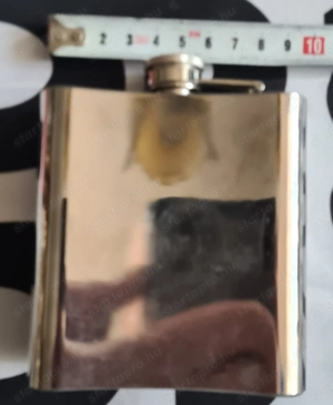 Rozsdamentes acél lapos üveg motoros szimbólummal - kép 2