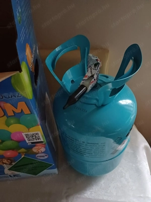 Eldobható hélium palack 30 darab gumilufi felfújásához, ÚJ! - kép 3