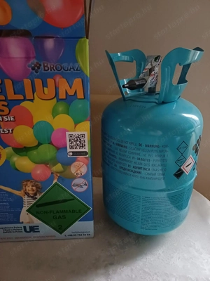 Eldobható hélium palack 30 darab gumilufi felfújásához, ÚJ! - kép 4