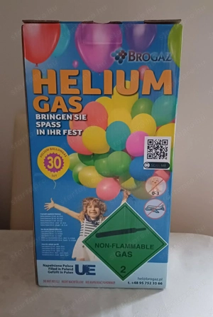 Eldobható hélium palack 30 darab gumilufi felfújásához, ÚJ! - kép 5